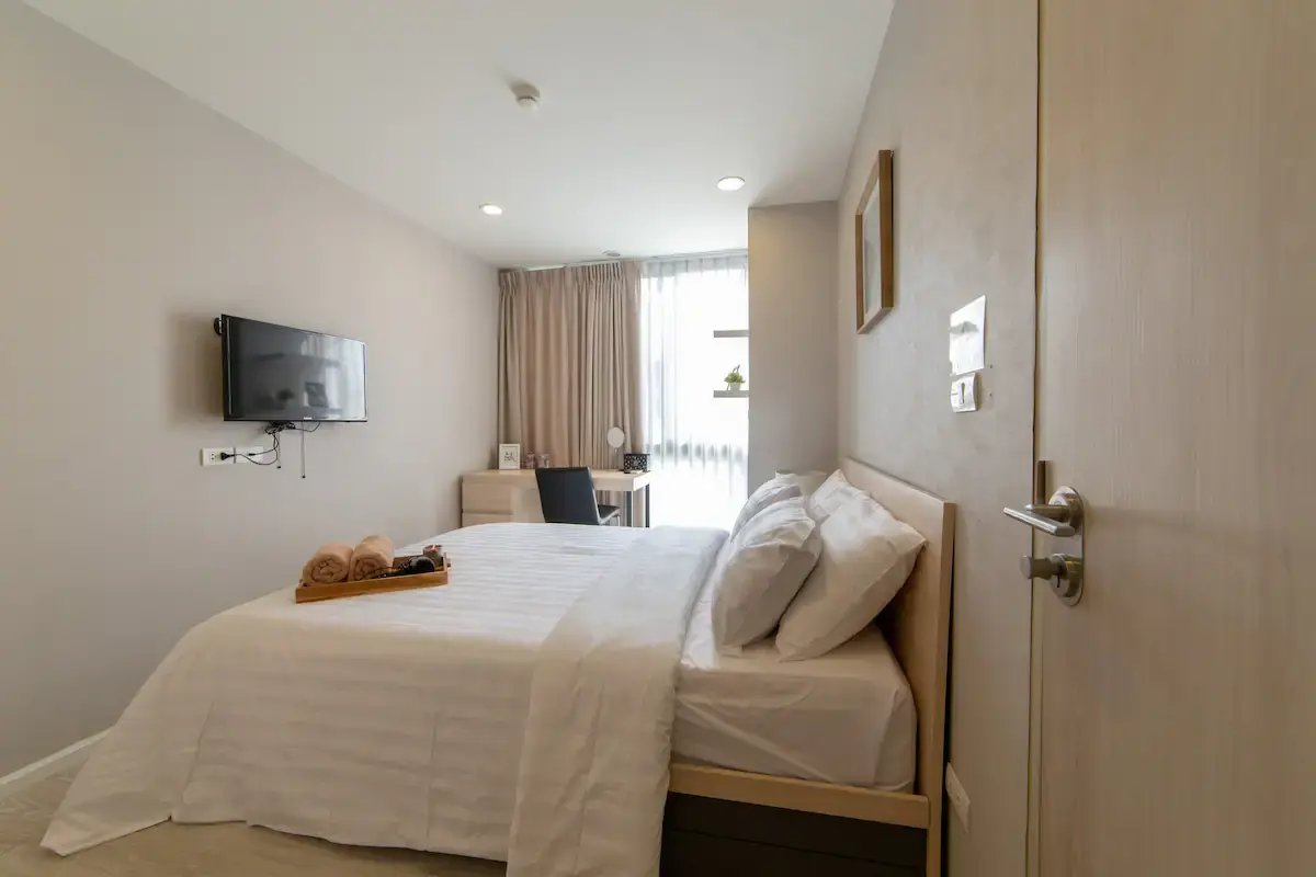 Chiang Mai_Palm Spring Fountain walkable & workation Condo 1BR & sleeps 2 Popular one bedroom condo for Koreans 303 Cover Photo