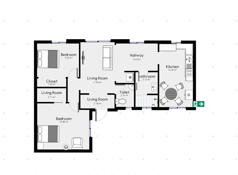[Jocheon, Jeju][Jeju Jocheon Sinheung-ri] Single-story two-room house, 2 minutes walk to the sea #Inside the village 13