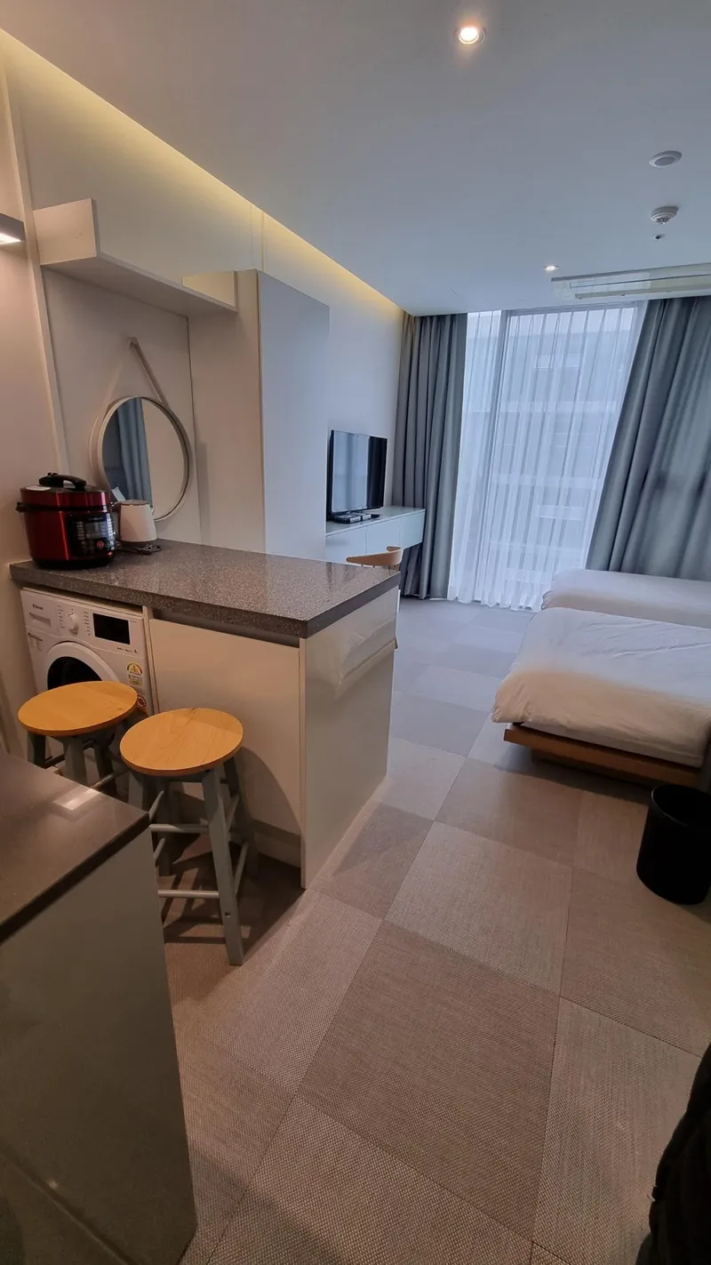 [Topyeong-dong, Seogwipo] ♡Hotel-style open floor-to-ceiling glass windows, pretty and cozy twin bed M 17