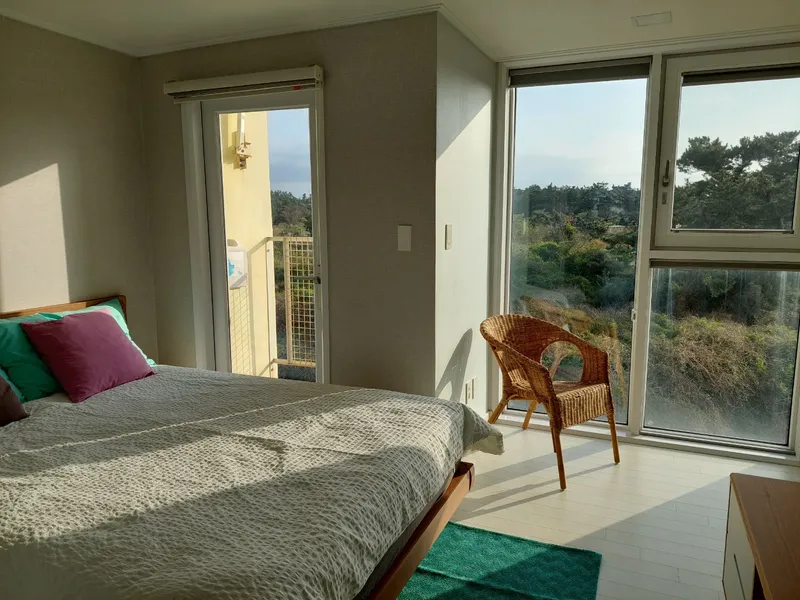 [Hallim, Jeju][Jeju Geumneung] A spacious one-room apartment on the third floor, surrounded by the forest and a delicious restaurant with natural lighting. 4