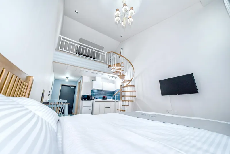 [Namwon, Seogwipo][Room 203] Spacious 2-person spa with cool view terrace and cool duplex 66