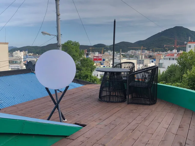 [Tongyeong] Ocean view Gangguan view Seopirang Park rooftop and independent house with sculpture yard 5