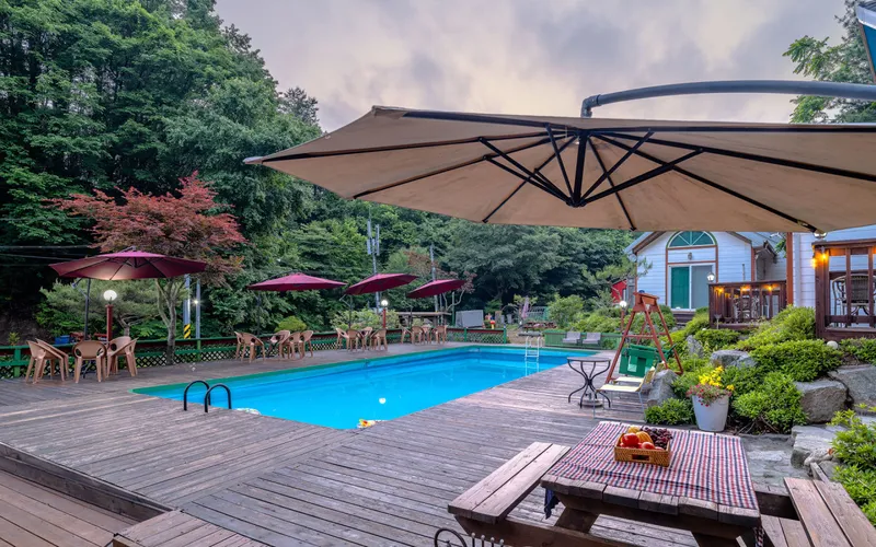 [Pyeongchang] Forest pension complex with a large garden with a stream flowing through, 2-person room B 12