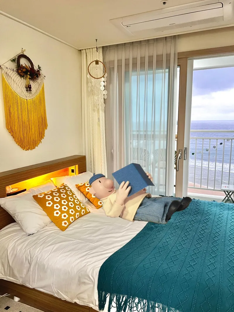 [강원 양양] E7- 8 정면오션,풀옵션,침대일출,테라스,OTT가능.넷플제공, 24