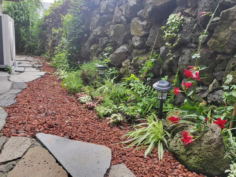 [Hallim, Jeju] A country stone house with a pretty yard and rafters 67