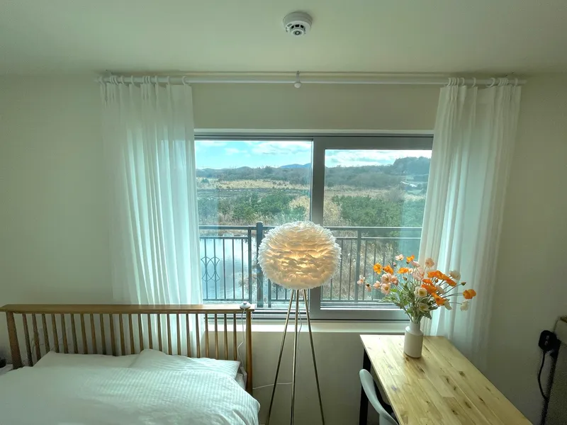 [Gujwa, Jeju] Enjoying a fire pit on a private terrace/2nd floor one-room (Ville) 6