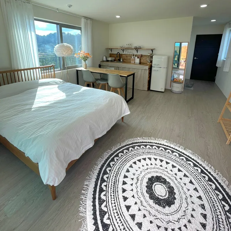 [Gujwa, Jeju] Enjoying a fire pit on a private terrace/2nd floor one-room (Ville) 7