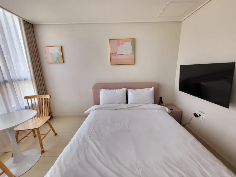 [Yeonsu, Incheon][Incheon Songdo] High-rise Moonlight Festival Park, 3-minute walk from subway, Netflix, hotel bedding 3