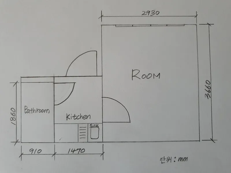 [Gwangjin, Seoul] One-room apartment adjacent to Konkuk University Gunja/5 minutes walk from Line 7, 2nd floor, Room 201 17
