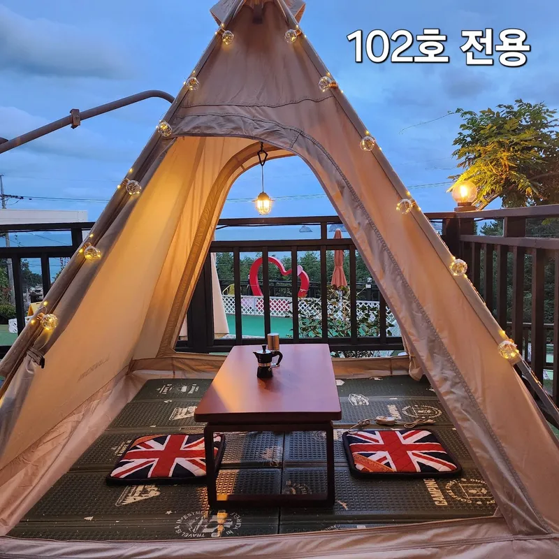 [경남 거제] 오션뷰 102 몽돌 해변 도보 5분 따뜻한 전용 글램핑 공짜 8