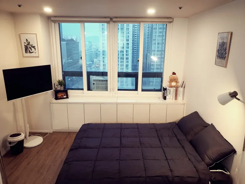 [서울 중랑] 상봉역3분,강남 22분,14층 뻥뷰,퀸사이즈 침대 2