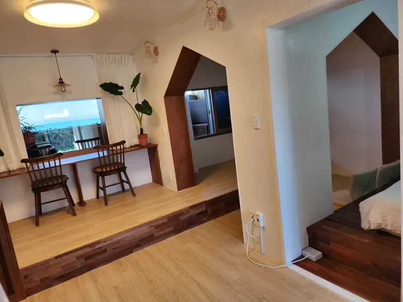 [제주 삼양삼동] 제주바다와 맞닿은 자꾸지 석양 #바다뷰 #자쿠지 #감성#주택임대 8