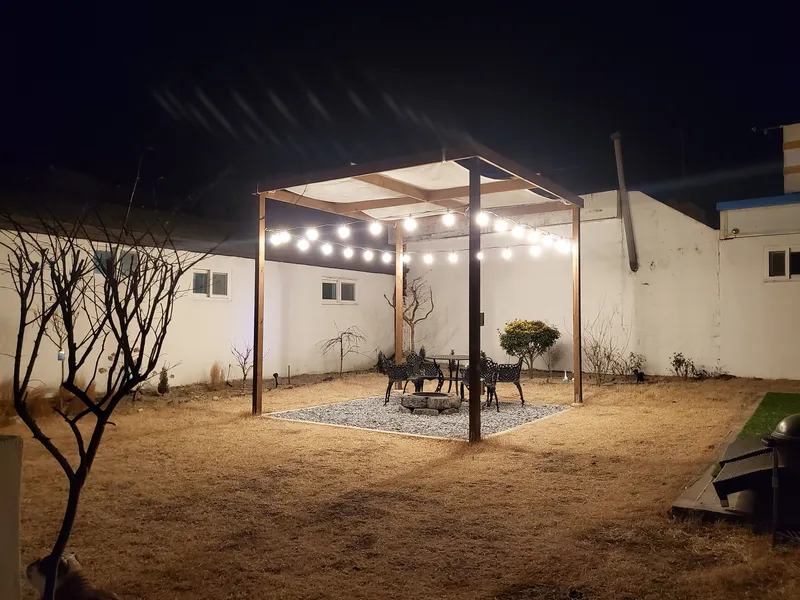 [강원 강릉][주문진] 통창으로 보이는 불멍과 바베큐 가능한 마당과 조경 바다도보3분 22