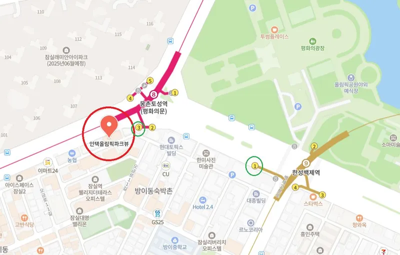 [Songpa, Seoul][Airport Line 9] #604 in front of Olympic Park 16