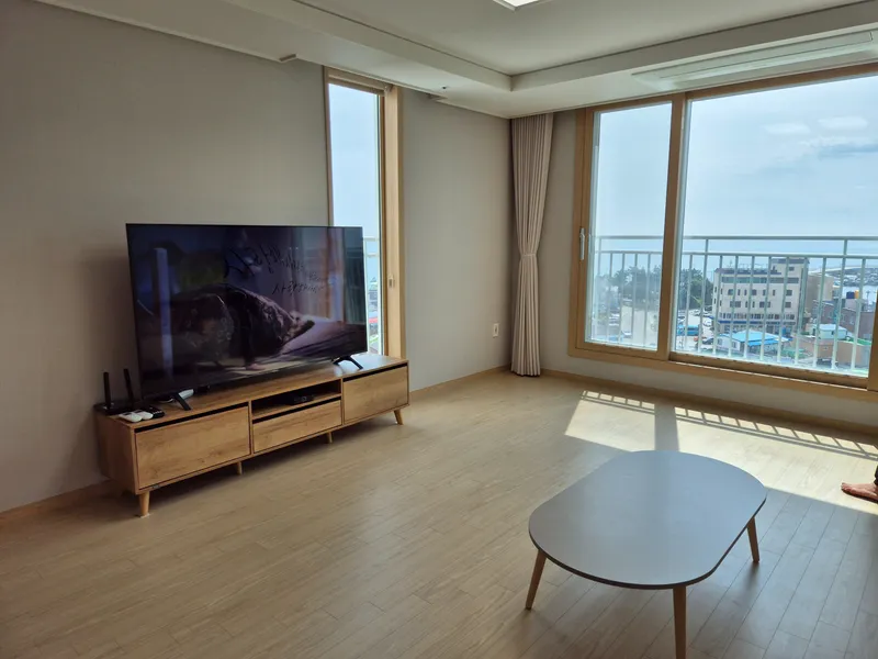 [Gangneung] 3 min walk to Sacheon sea #Sunrise view #Ocean view Newly built apartment 9th floor 10