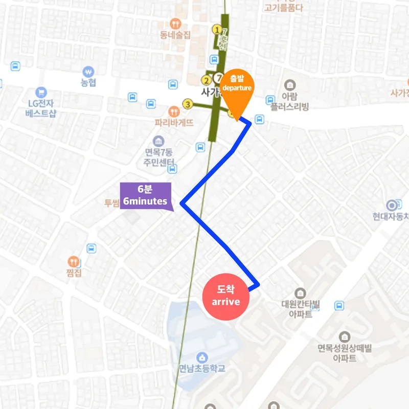 [Jungnang, Seoul][#303, Myeonmok] Sagajeong Station - Free parking - Adjacent to Gangnam, Seongsu, Konkuk University, and Songpa - Up to 2 people 24