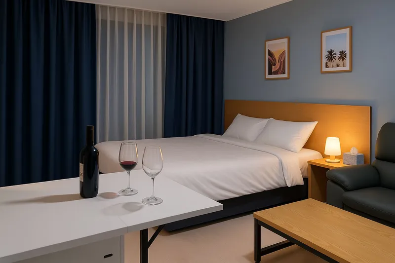 [Yeosu] Yeosu Beach Marina Yacht Club, waterfront swimming pool, romantic pojangmacha (traditional Korean food stall), and free parking are located in front of the accommodation. 3