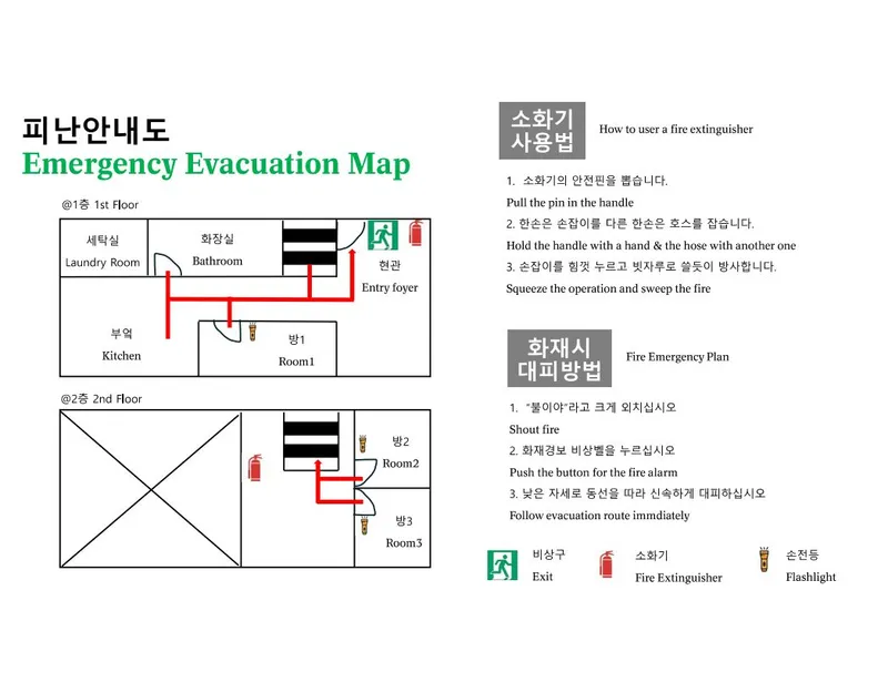 [Dongdaemun, Seoul] 10 minutes from Cheongnyangni Station / 5 queen-size beds / 3-room duplex 28