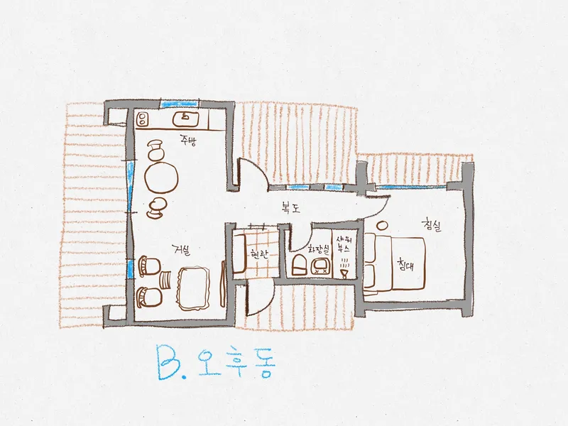 [제주 구좌] B오후동_ 돌담 밭담 고즈넉한 마을뷰/독채/조식 5