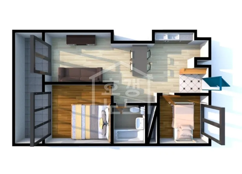 [Chuncheon][Chuncheon, Gangwon Province] Kangwon National University Hospital Remodeled Apartment for Up to 4 People 24