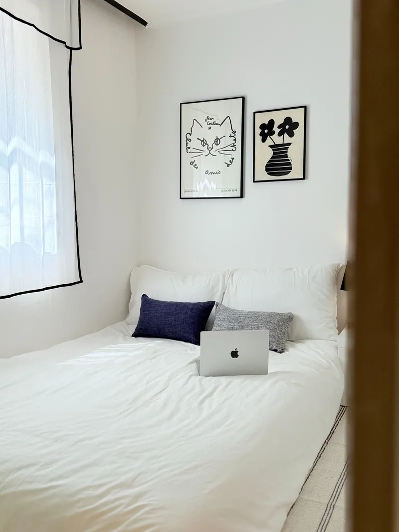 [Guro, Seoul] Fully furnished, white wood-toned two-room apartment, 10 minutes from Gaebong Station 12