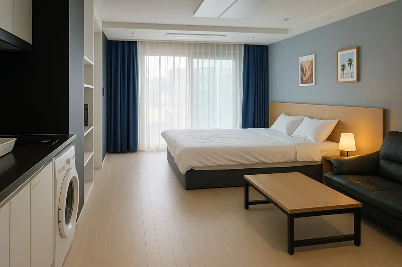 [Yeosu] Yeosu Beach Marina Yacht Club, waterfront swimming pool, romantic pojangmacha (traditional Korean food stall), and free parking are located in front of the accommodation. 2