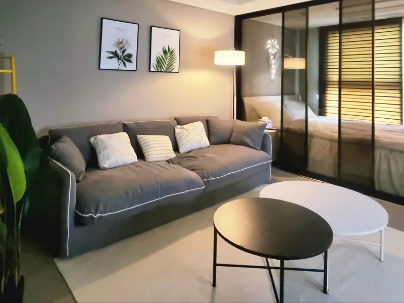 [Ansan][Ansan Bandal Island] High-rise Ocean View Two-Room Fully Furnished Queen Bed 2 Netflix Nearby Amenities Sihwa 18
