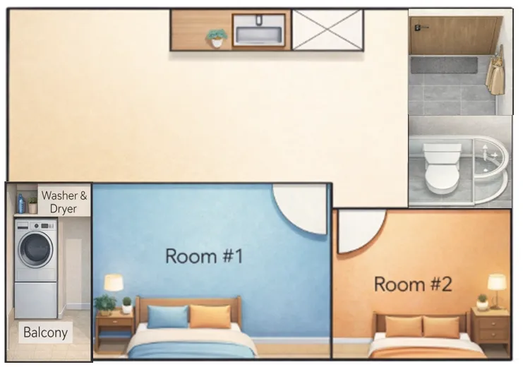 [Jungnang, Seoul] OTT, gaming, and clean accommodations within a 1-minute walk from Sagajeong Station 103