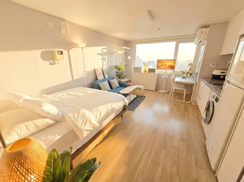 [Seongdong, Seoul][3 minutes from Wangsimni Station] Seongsu Seoul Forest Hanyang University / Free parking / City view / Full option / Pets / 3-4 people 3