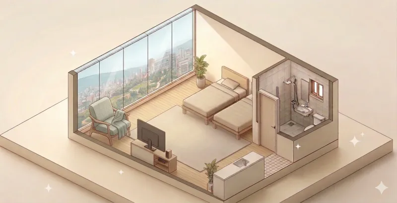 [Anyang] 2-minute walk from Beomgye Station, downtown area, 2 queen beds, free parking 5
