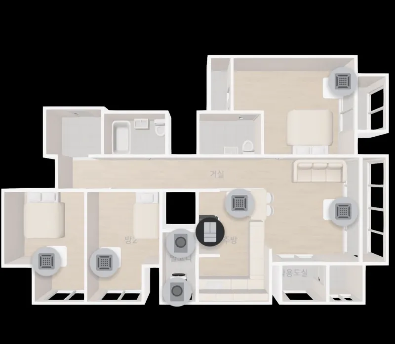 [Dong-gu, Busan] Busan Station Ocean View High-rise (52nd Floor) - Three-Room Fully Furnished 26