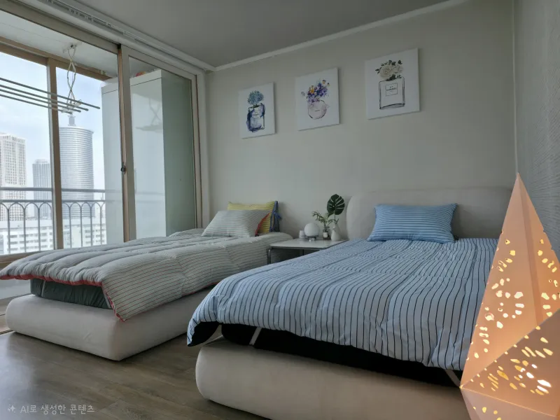 [Seo-gu, Daejeon] 5 minutes from Tanbang Station, Dunsan living area / Two-room / Free parking / Business trips, Monthly stays 4