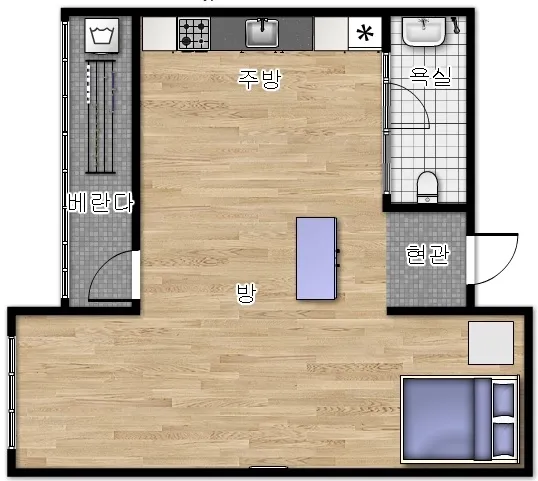 [Gwangjin, Seoul] Quiet, fully furnished 10-pyeong studio on the 2nd floor, 7-minute walk from Konkuk University Station 8
