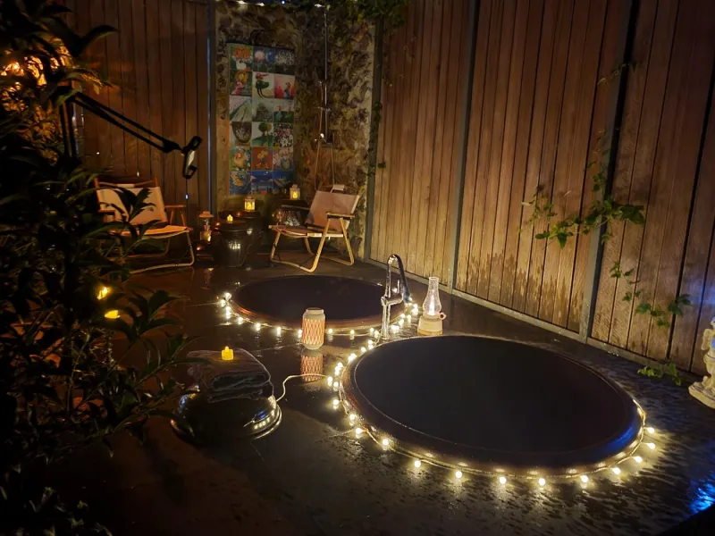 [Namwon, Seogwipo] 2-story detached house. Spacious yard. Ocean view. Jacuzzi. Three-room. BBQ. Foot volleyball. Pets 232