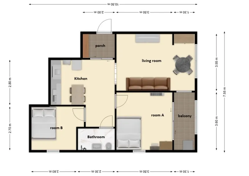 [Haeundae, Busan] Dalmaji #Ocean View Living Room View #25 Pyeong Two-Room #Workcation Welcome 12