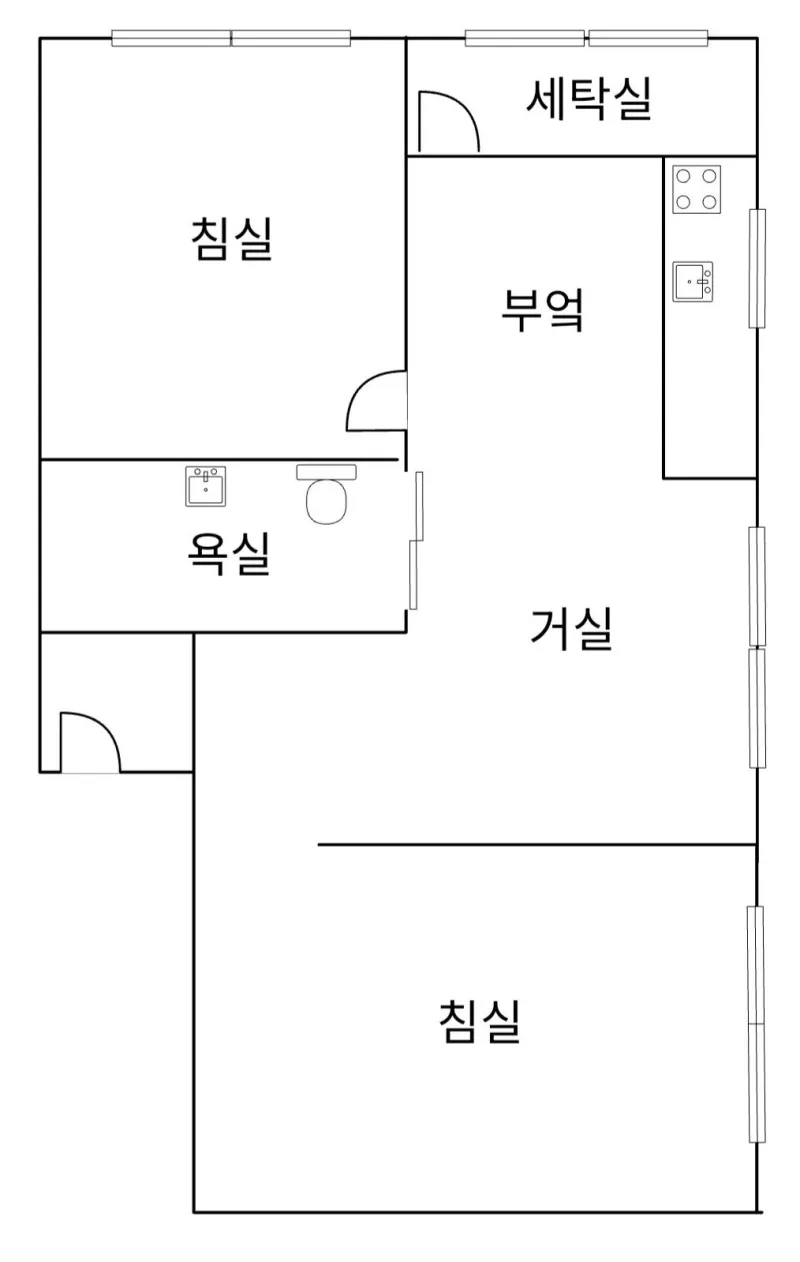 [Mapo, Seoul] Cozy Two-Room Apartment on Mangridan-gil 14