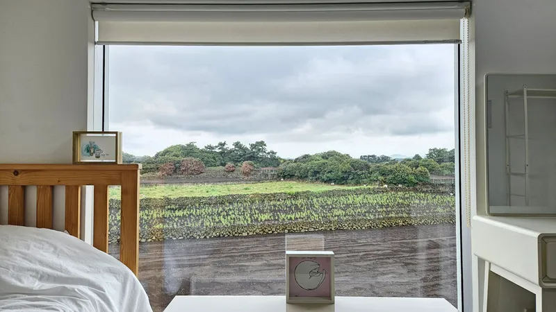 [Gujwa, Jeju] A detached house with a beautiful view of the sea, stone walls, and fields, 30 seconds from the entrance to the complex. 10