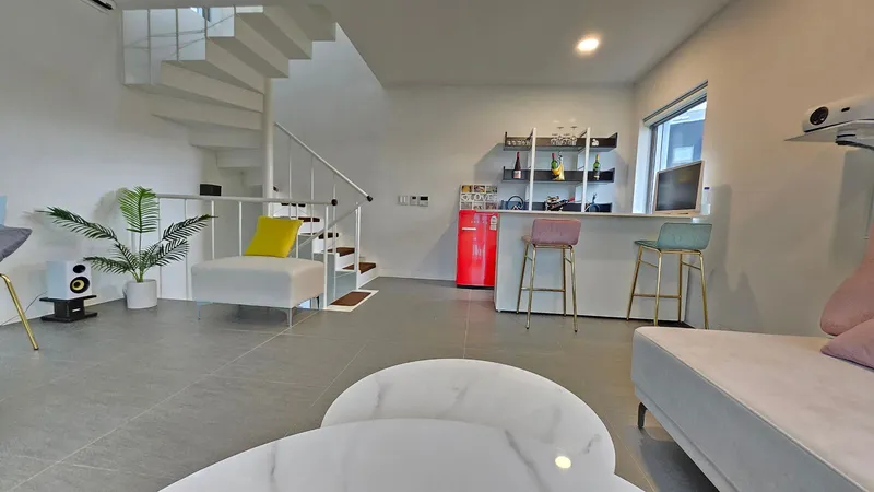 [Gujwa, Jeju] A detached house with a beautiful view of the sea, stone walls, and fields, 30 seconds from the entrance to the complex. 56
