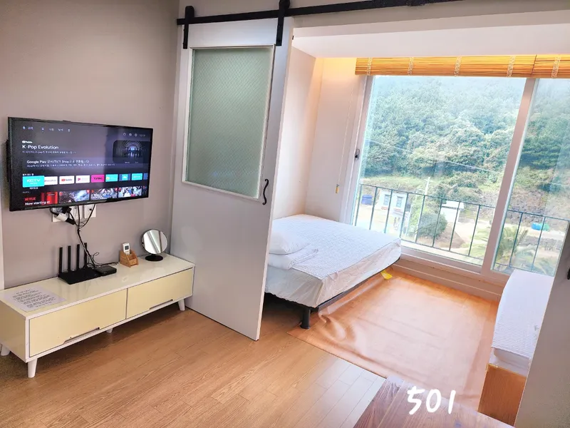 [Gujwa, Jeju] 12 pyeong separate one-room, Orom View 501 #Twin Room #Right in front of Jimibong 4